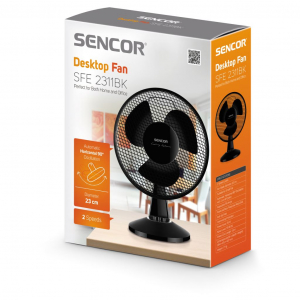 Sencor SFE 2311BK asztali ventilátor 23cm fekete